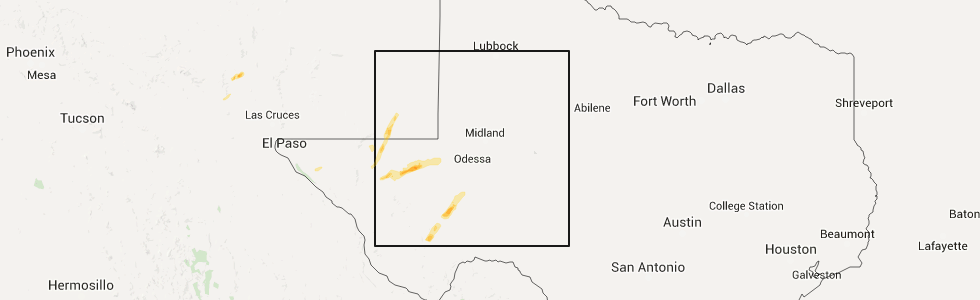 Hail Map for Odessa, TX Friday, April 8, 2016
