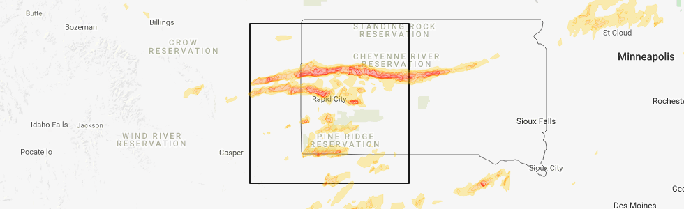 Hail Map For Rapid City Sd Friday June 29 2018