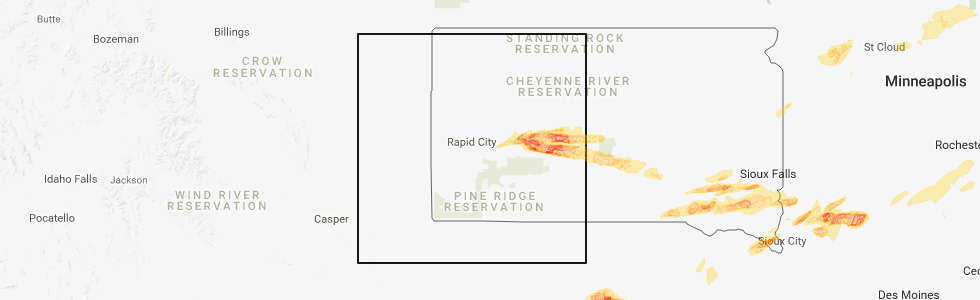 Hail Map For Rapid City Sd Monday August 27 2018