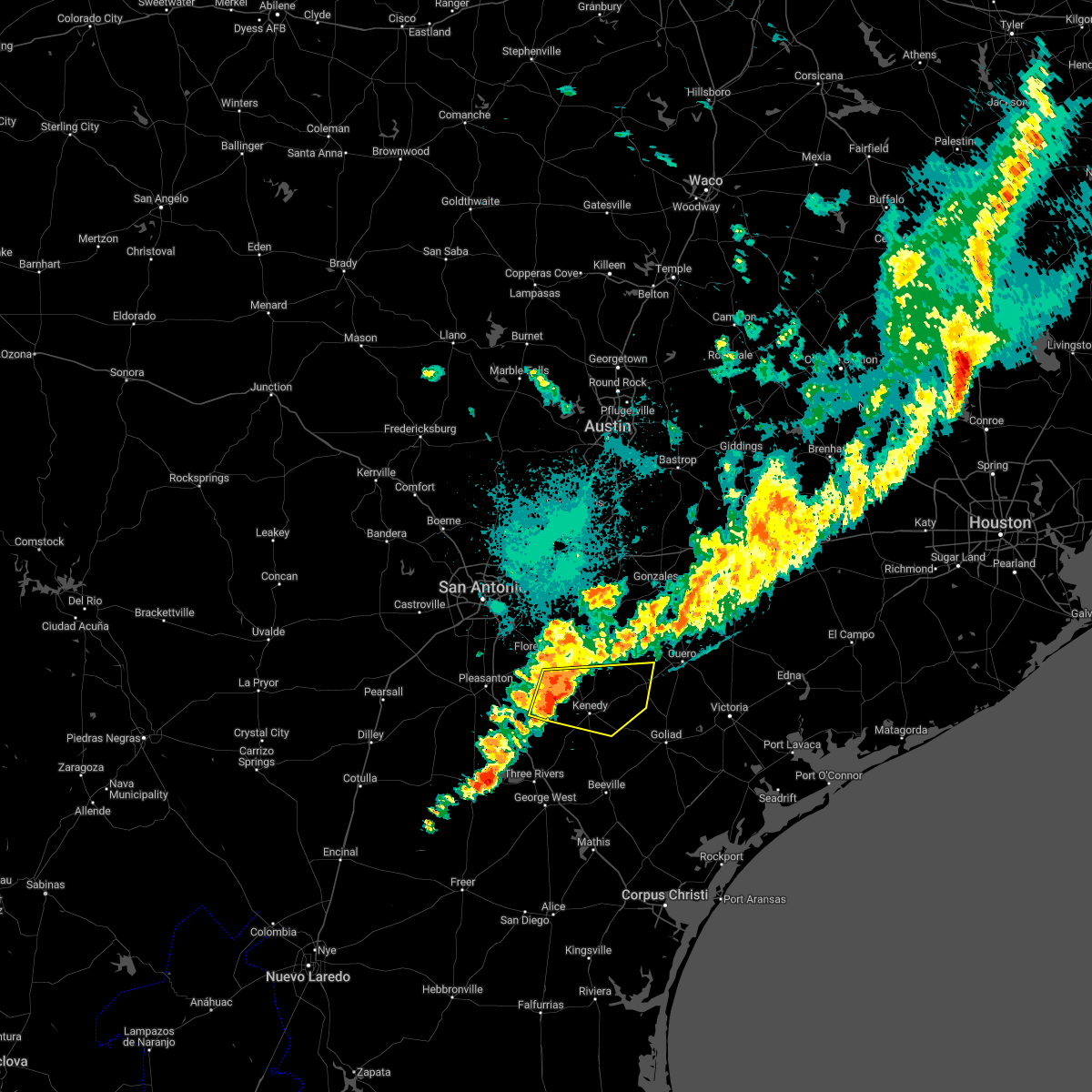 Interactive Hail Maps Hail Map for Yorktown, TX