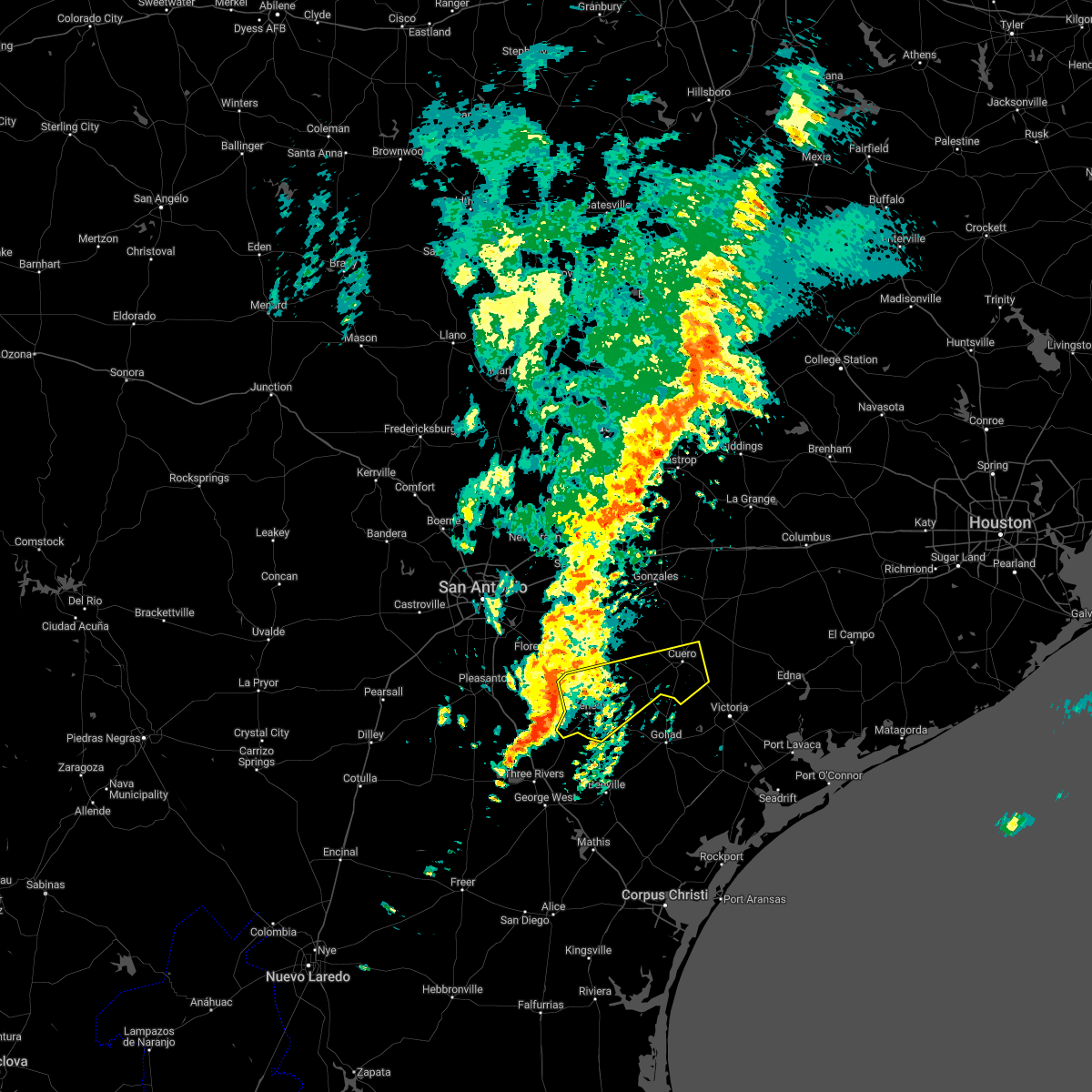 Interactive Hail Maps Hail Map for Kenedy, TX