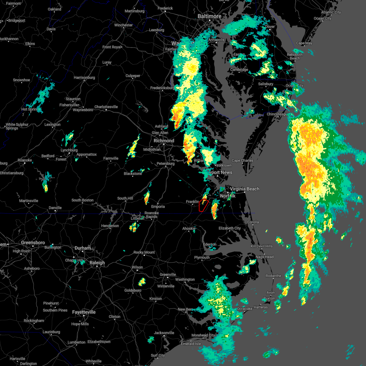 Interactive Hail Maps Hail Map for Suffolk, VA