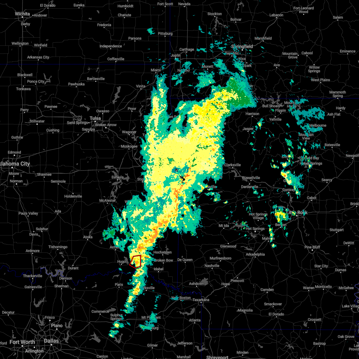 Interactive Hail Maps Hail Map for Fort Towson, OK