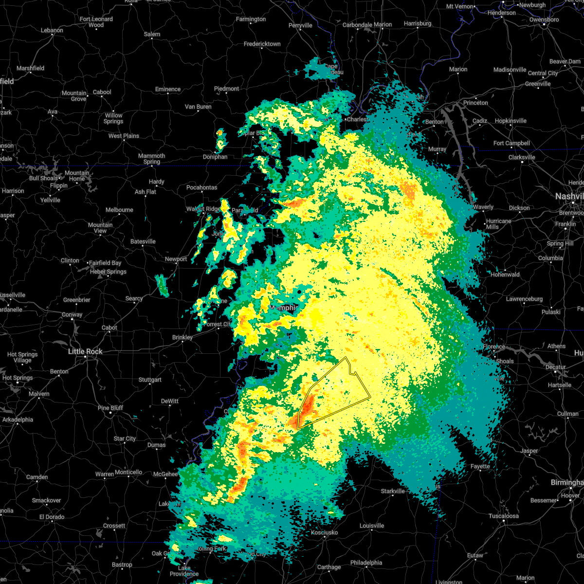 Interactive Hail Maps Hail Map for Potts Camp, MS