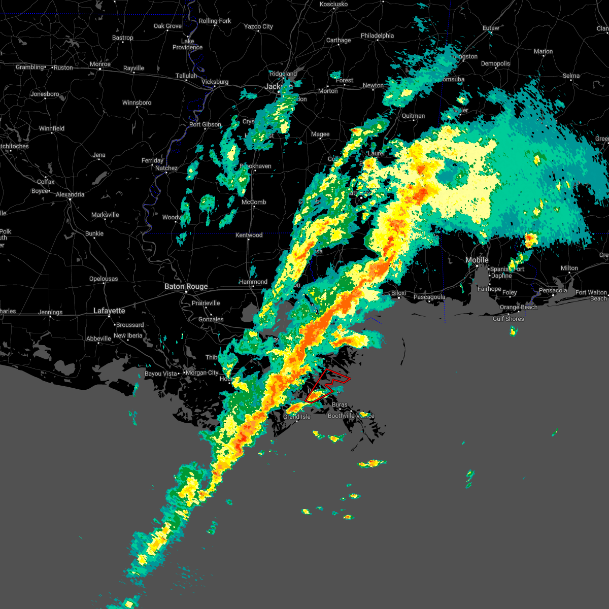 Interactive Hail Maps Hail Map for Pointe a la Hache, LA