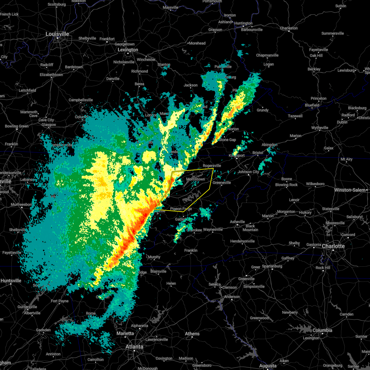 Interactive Hail Maps Hail Map for Bulls Gap, TN