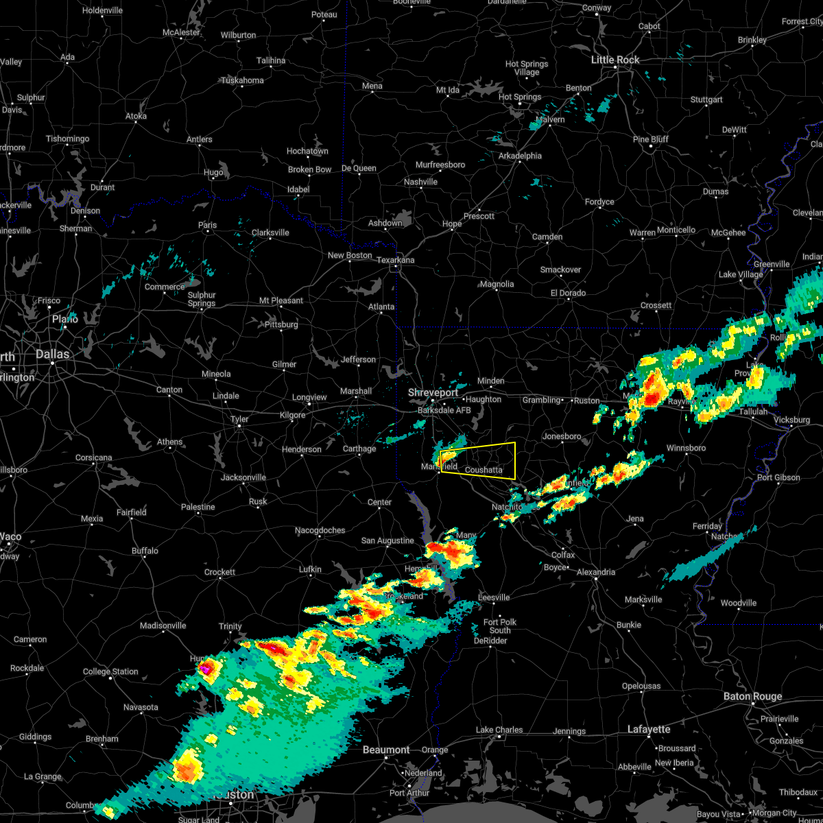 Interactive Hail Maps Hail Map for Hall Summit, LA