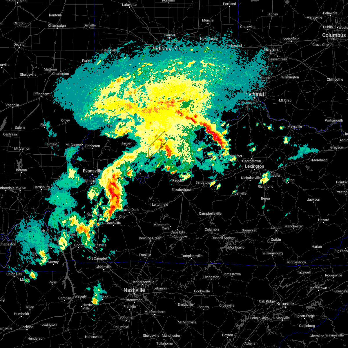 Interactive Hail Maps Hail Map for Fredericksburg, IN