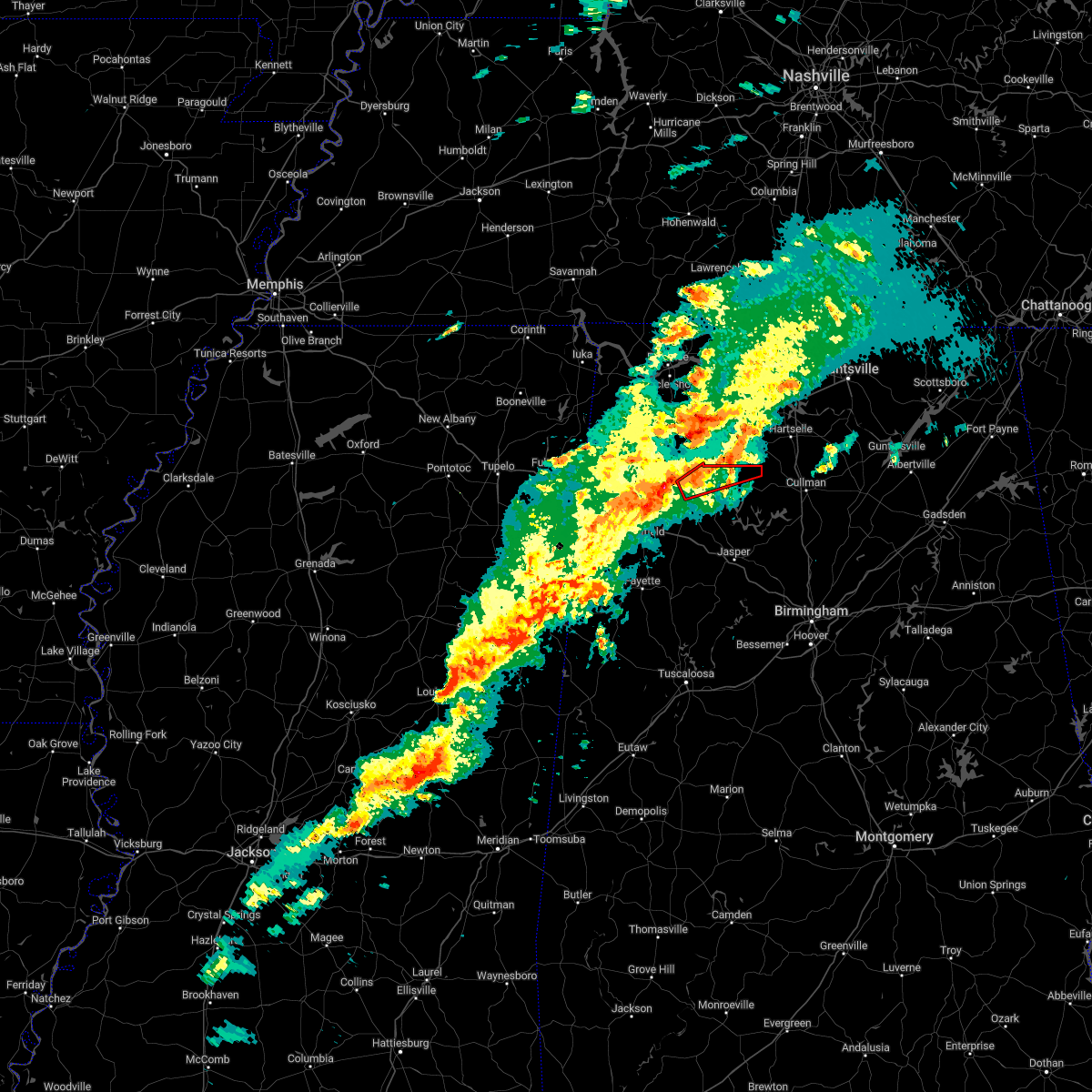 Interactive Hail Maps Hail Map for Double Springs, AL