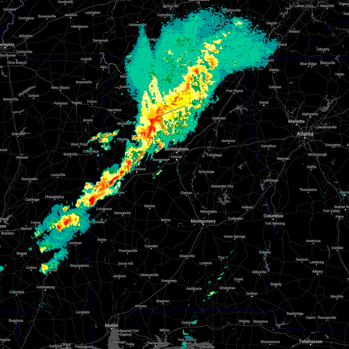 Interactive Hail Maps Hail Map for Holly Pond, AL