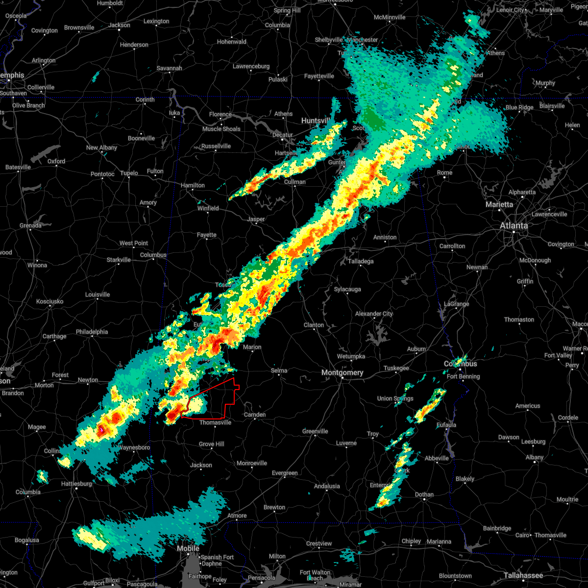 Interactive Hail Maps Hail Map for Thomaston, AL