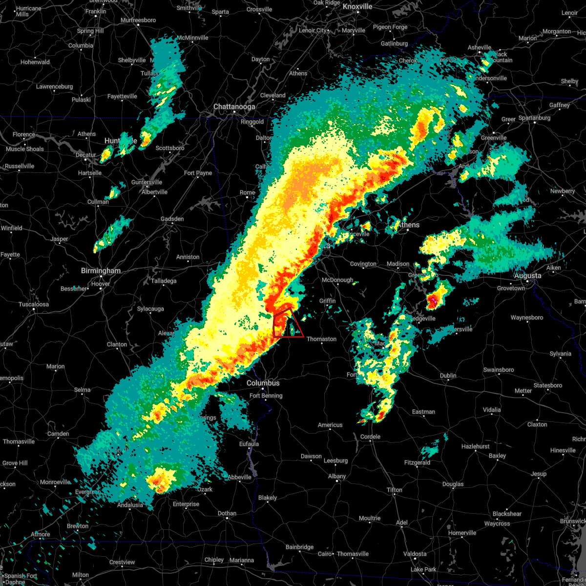 Interactive Hail Maps Hail Map for Woodbury, GA