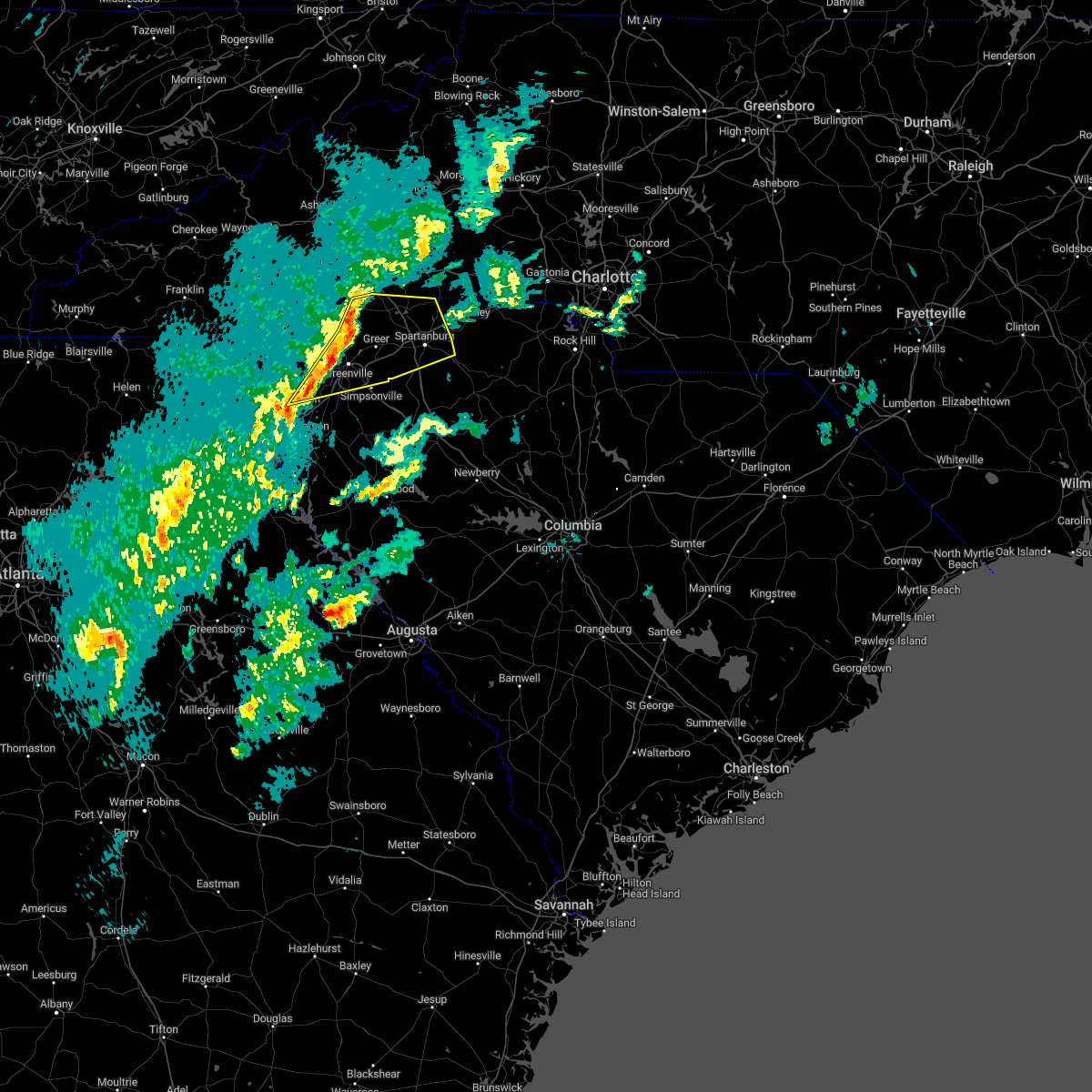 Interactive Hail Maps Hail Map for Boiling Springs, SC