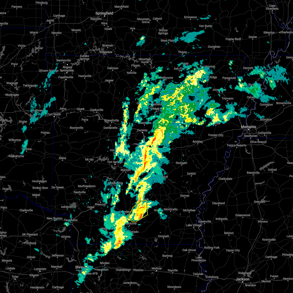 Interactive Hail Maps Hail Map for Fordyce, AR