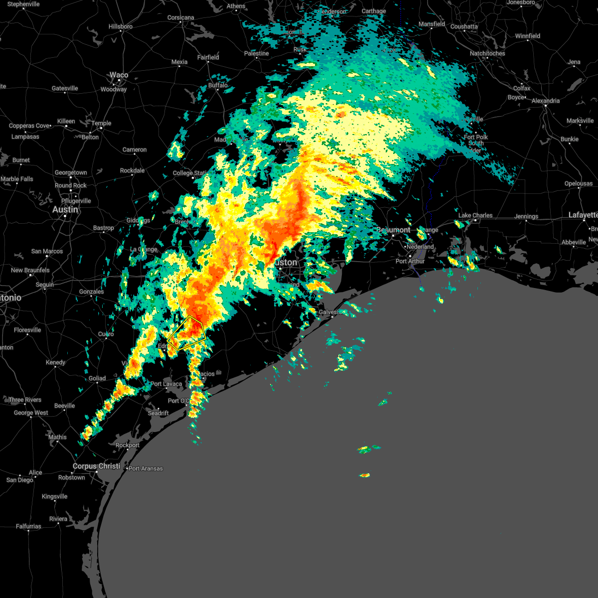 Interactive Hail Maps Hail Map for Ganado, TX
