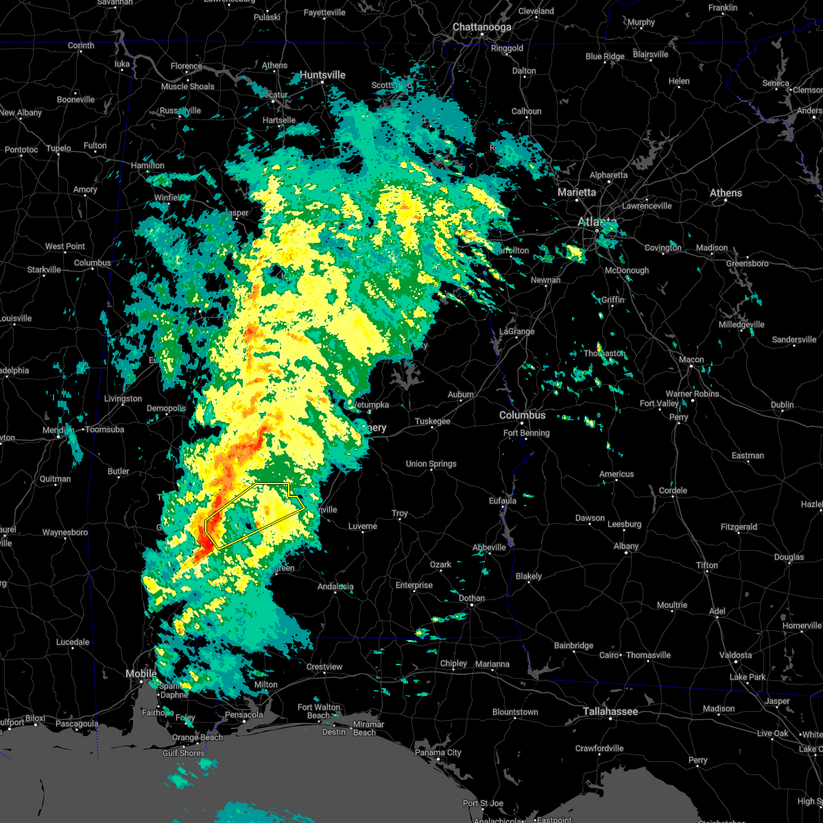 Interactive Hail Maps Hail Map for Beatrice, AL