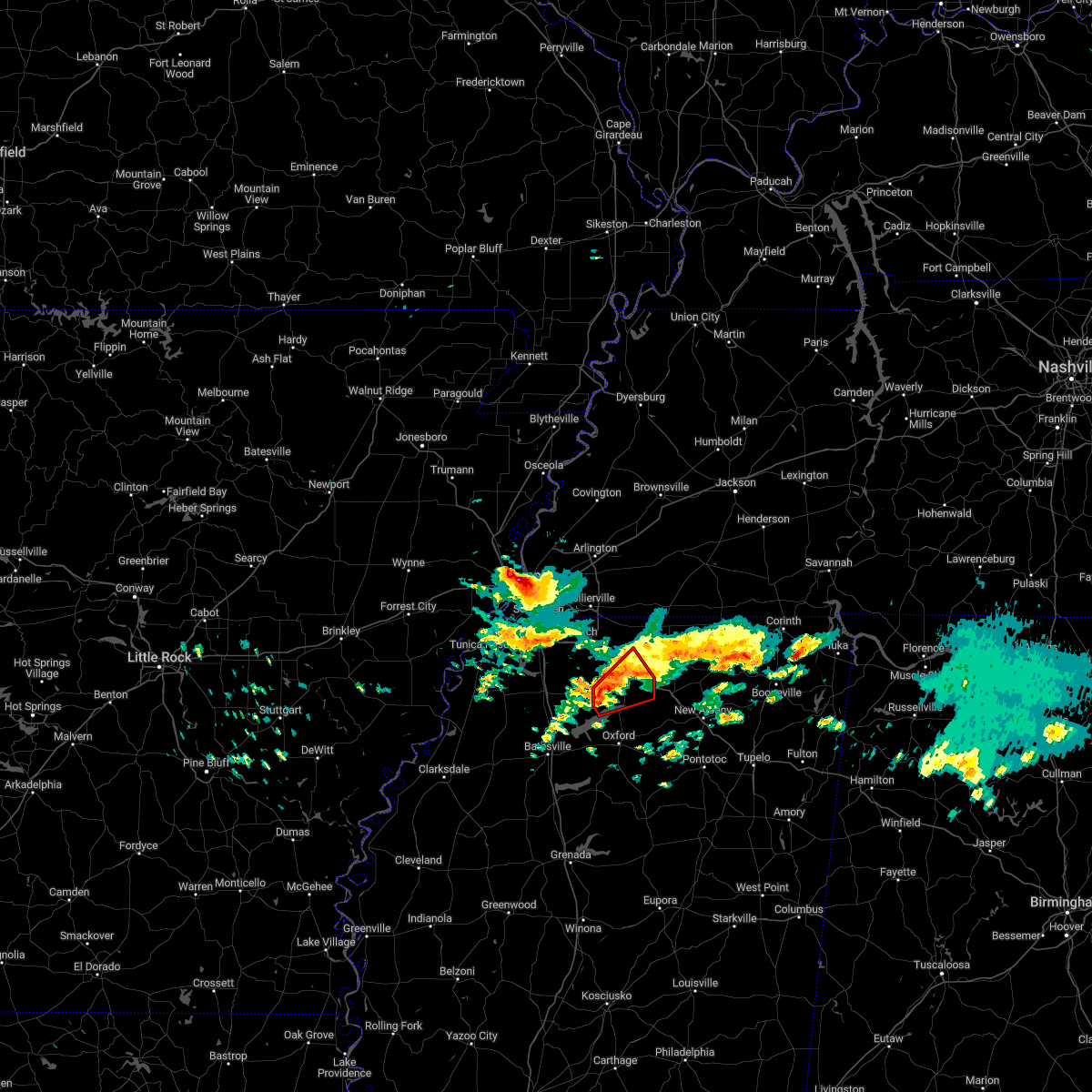 Interactive Hail Maps Hail Map for Potts Camp, MS