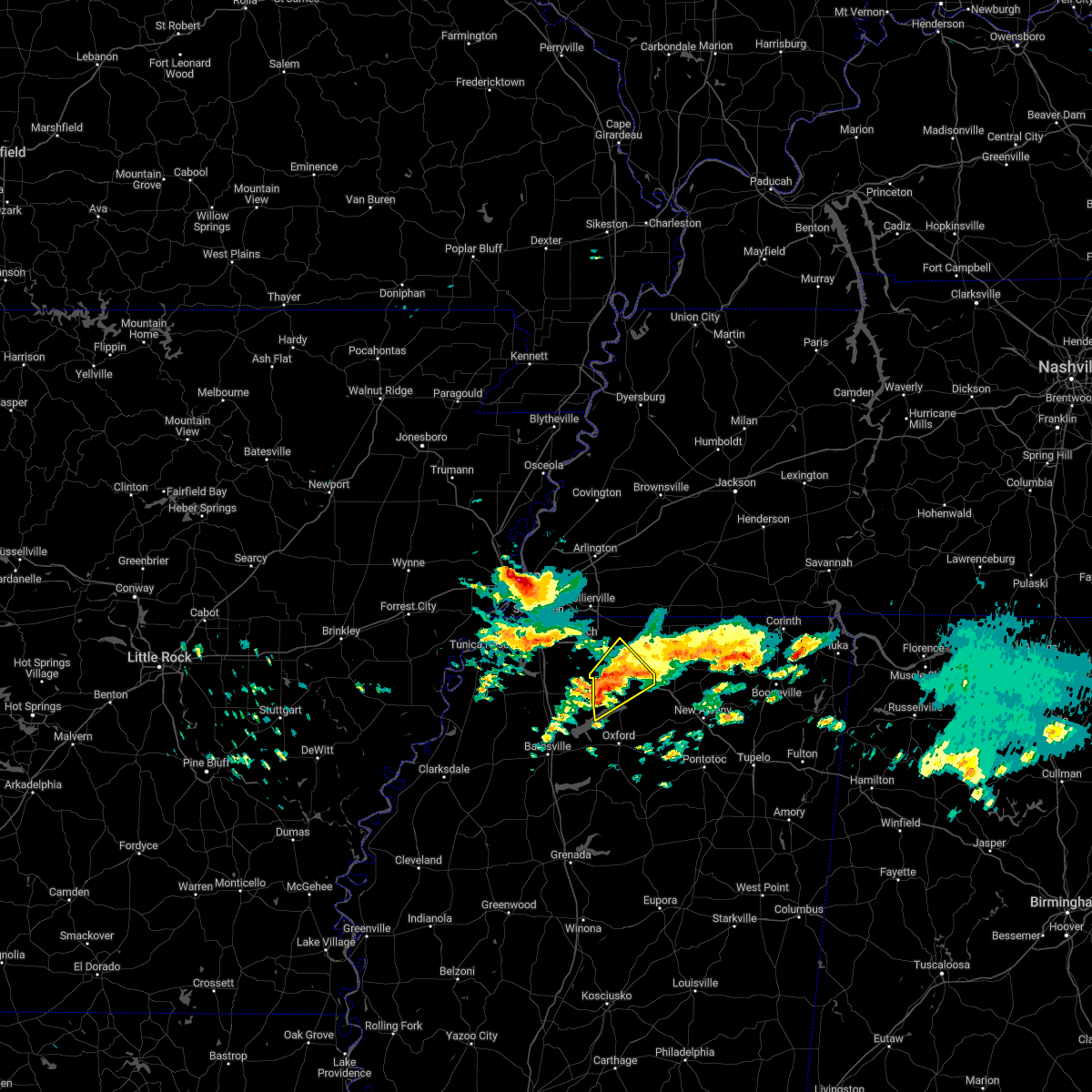 Interactive Hail Maps Hail Map for Potts Camp, MS