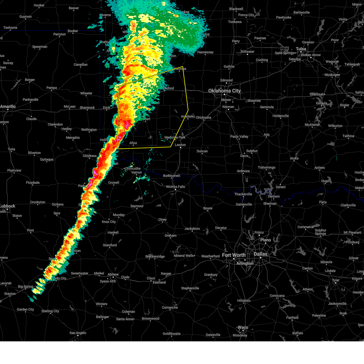 Interactive Hail Maps Hail Map for Binger, OK