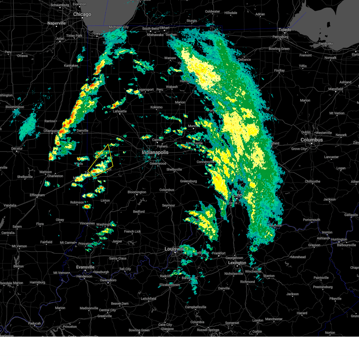 Interactive Hail Maps Hail Map for Mecca, IN