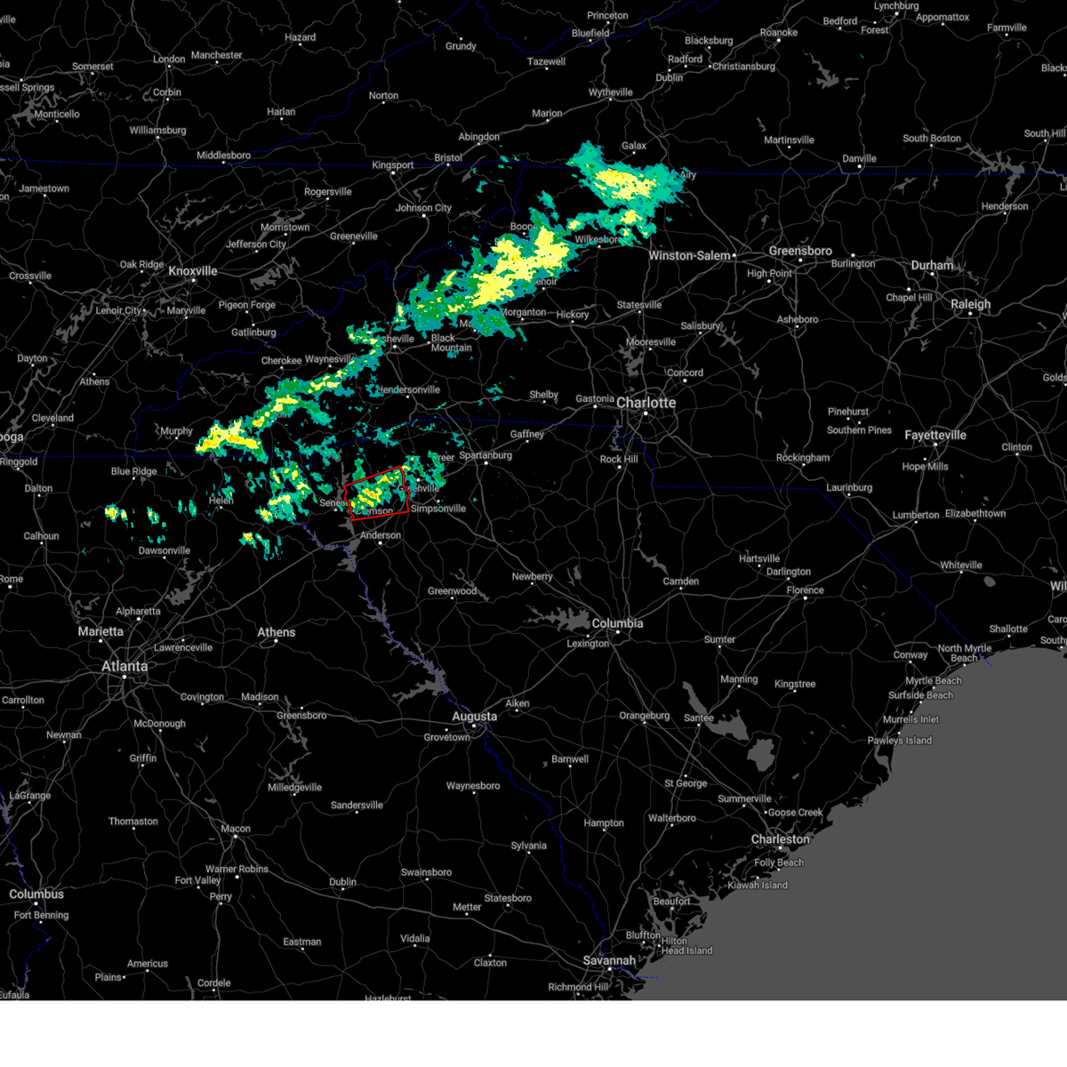 Interactive Hail Maps Hail Map for Six Mile, SC
