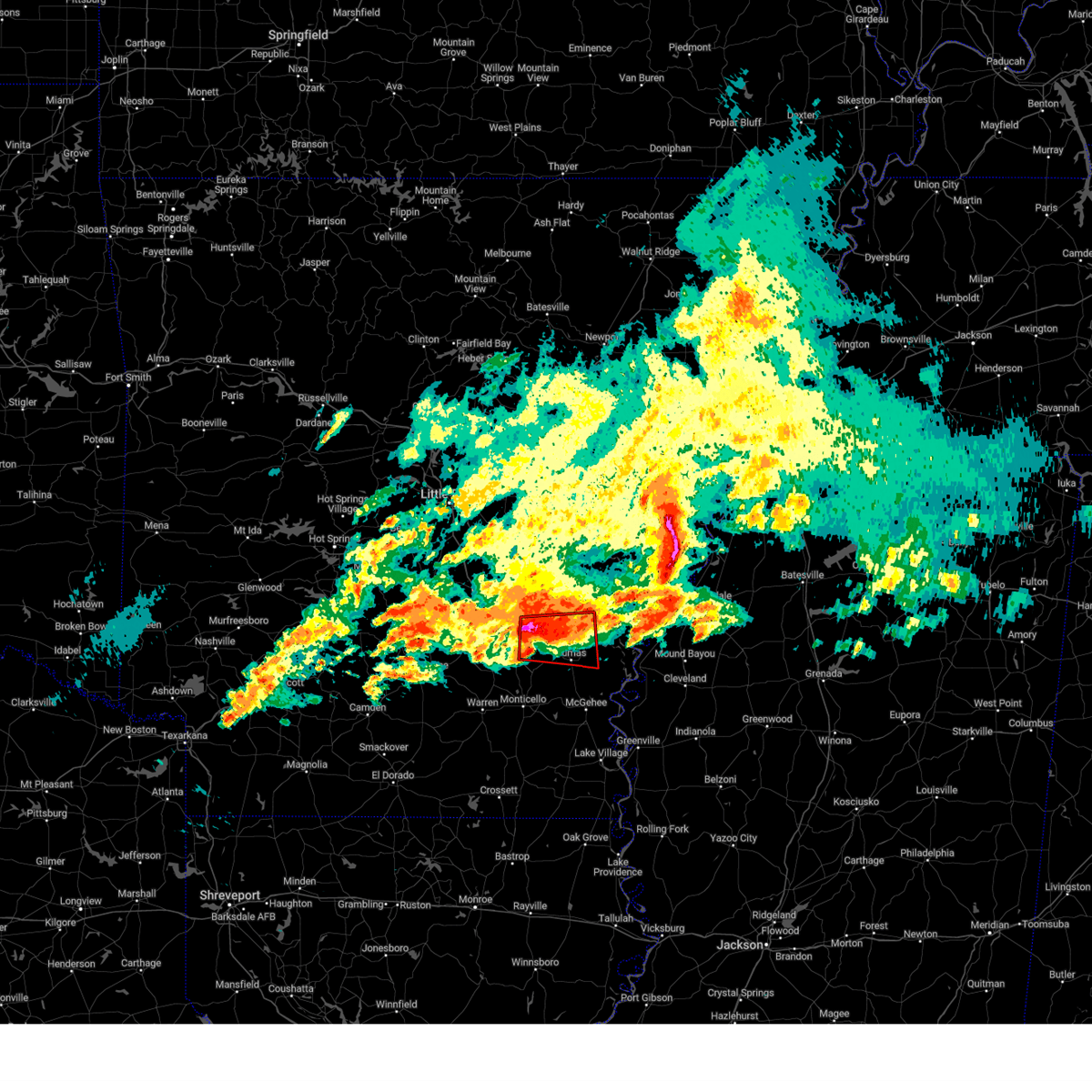 Interactive Hail Maps Hail Map for Grady, AR