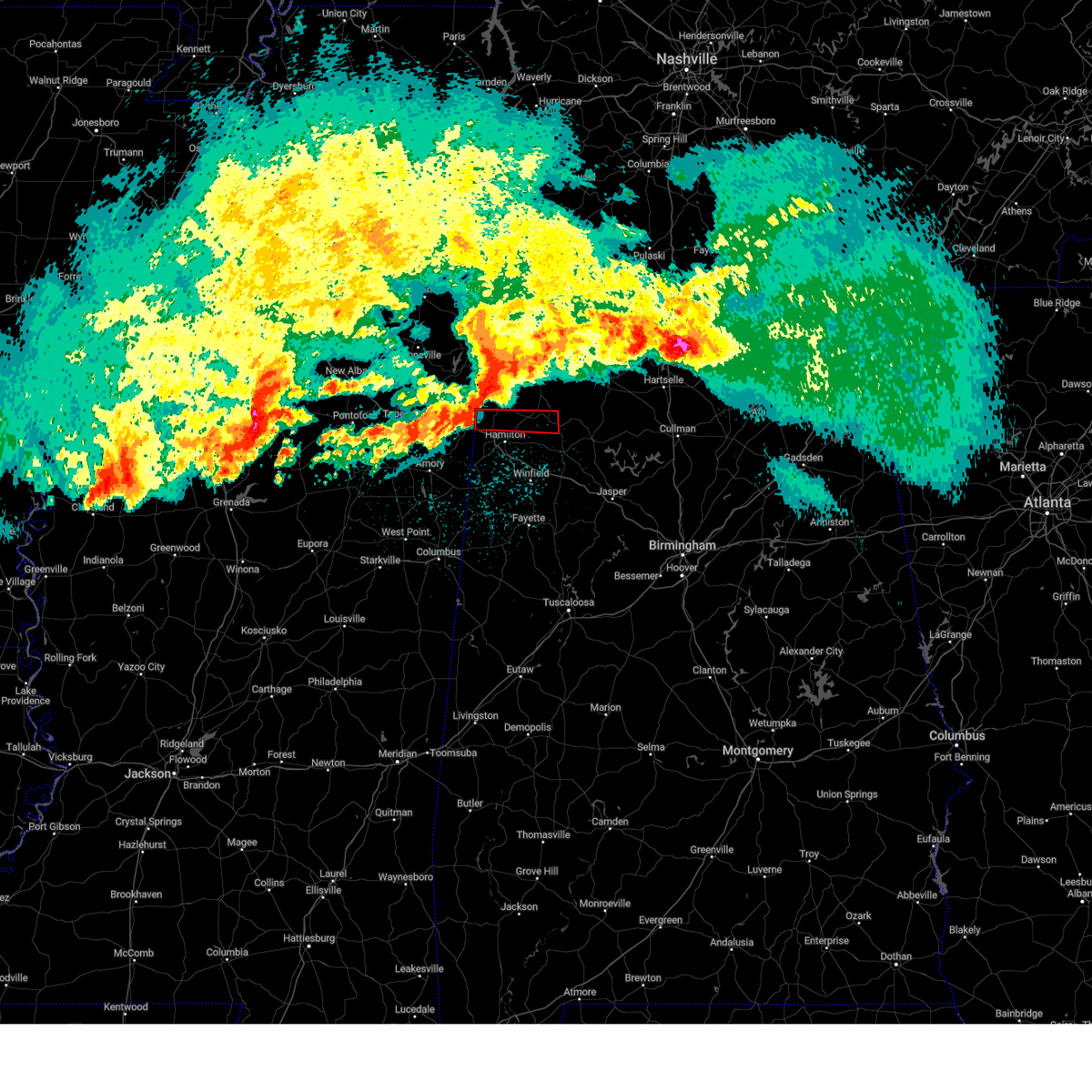 Interactive Hail Maps Hail Map for Haleyville, AL