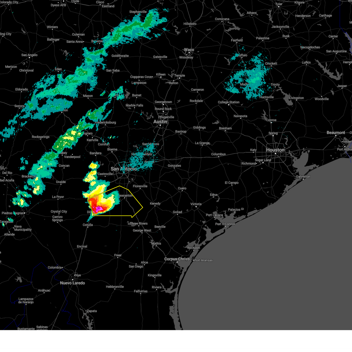 Interactive Hail Maps Hail Map for Poteet, TX
