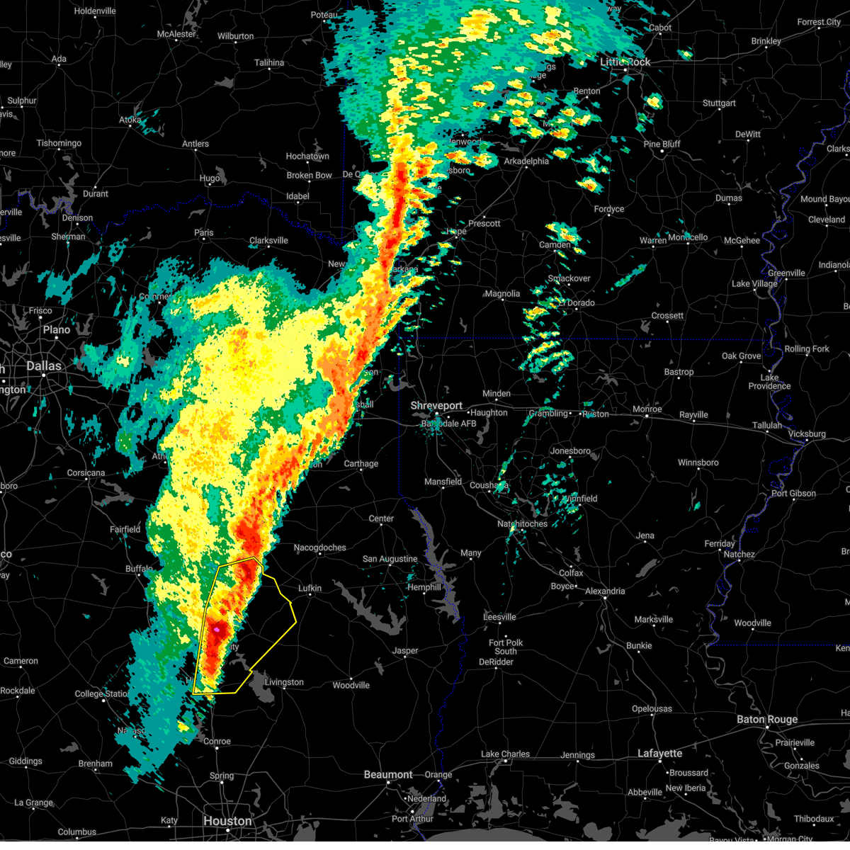 Interactive Hail Maps Hail Map for Huntsville, TX