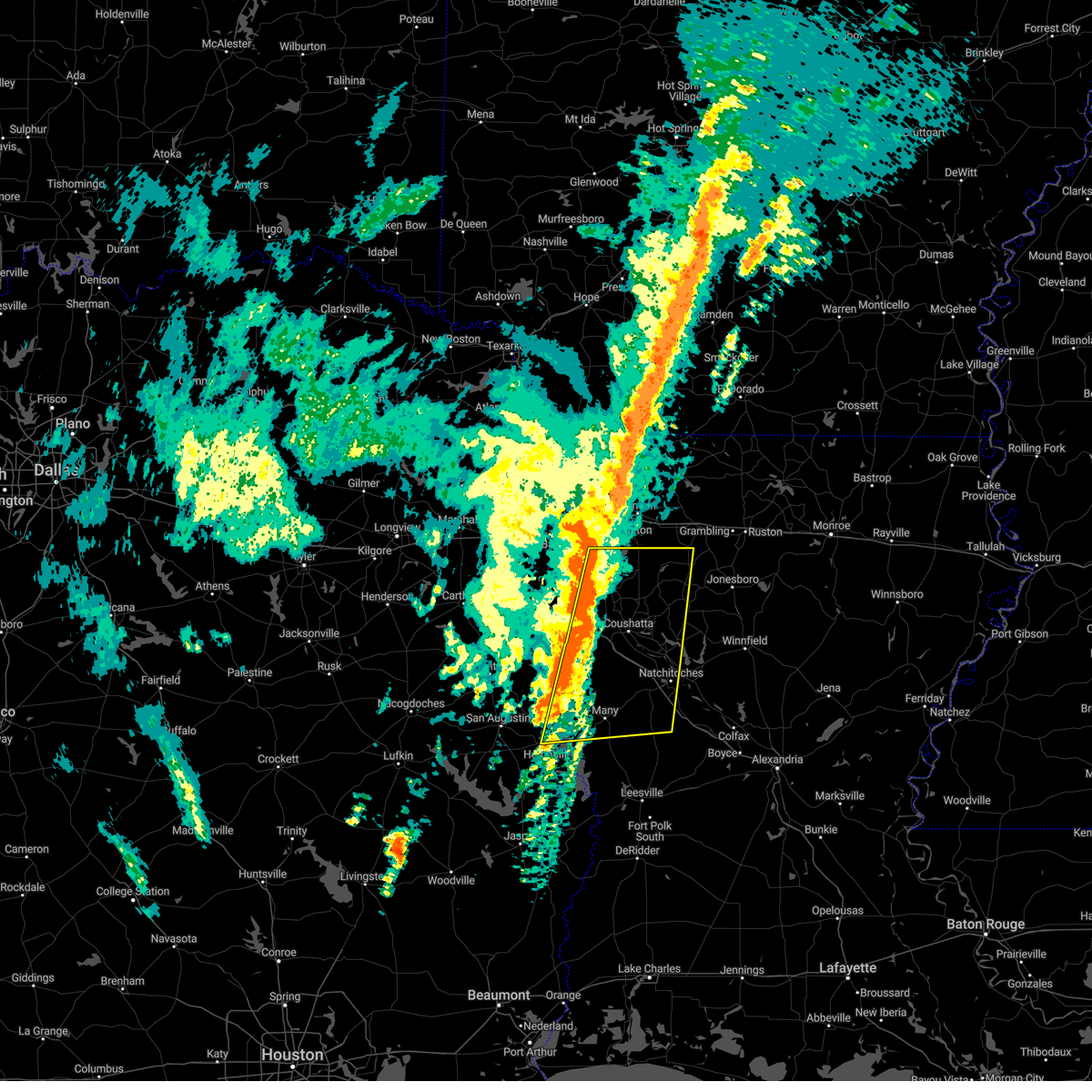 Interactive Hail Maps Hail Map for Saline, LA