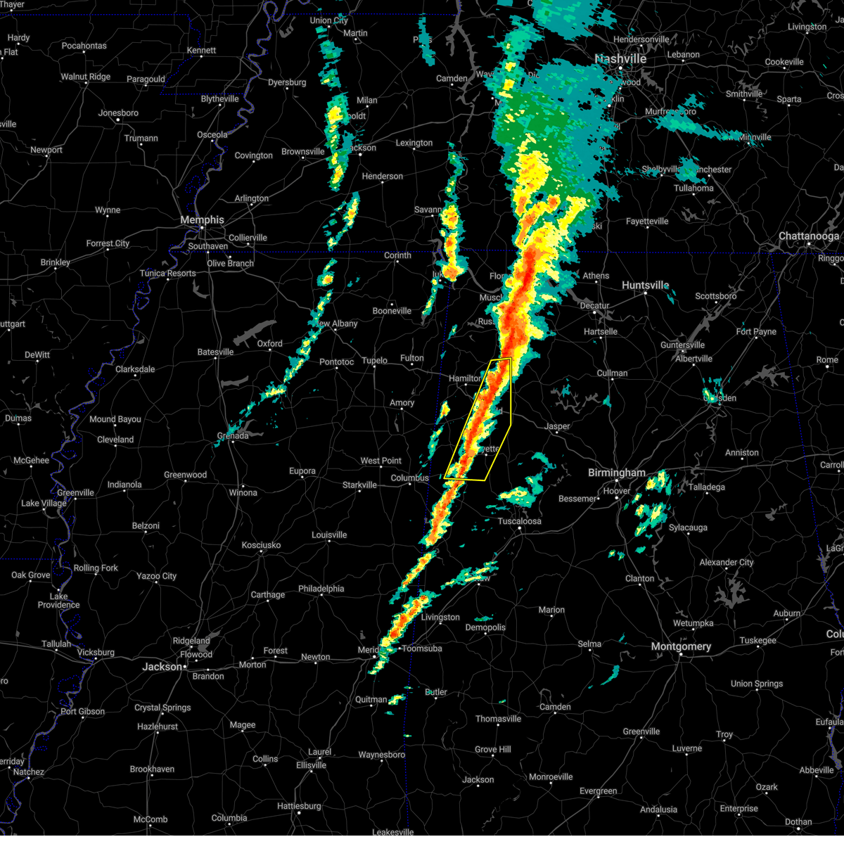 Interactive Hail Maps Hail Map for Haleyville, AL