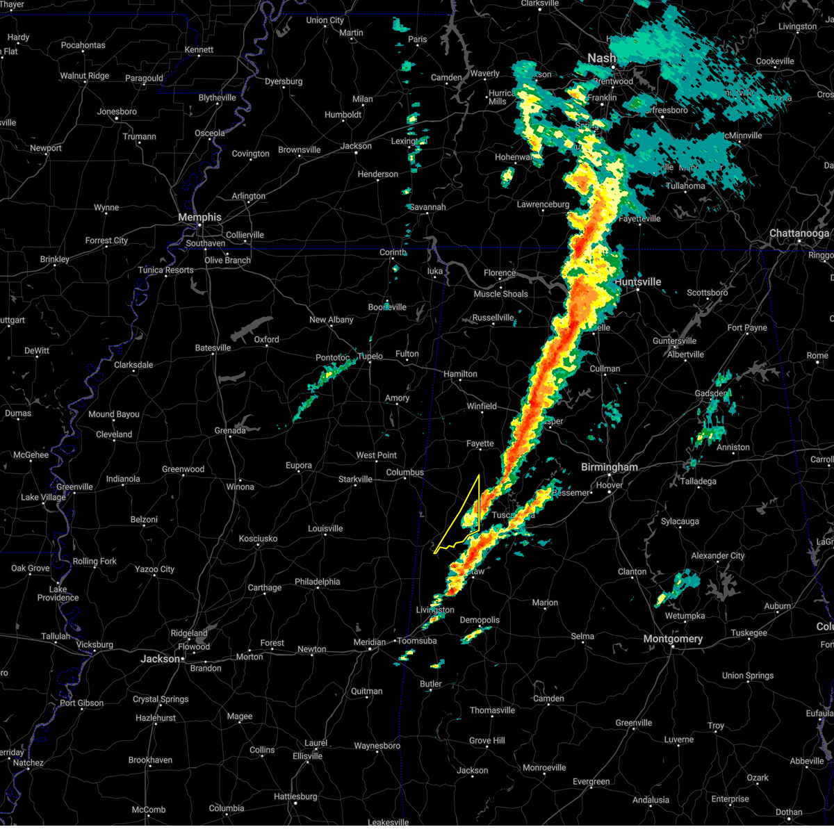 Interactive Hail Maps Hail Map for Gordo, AL