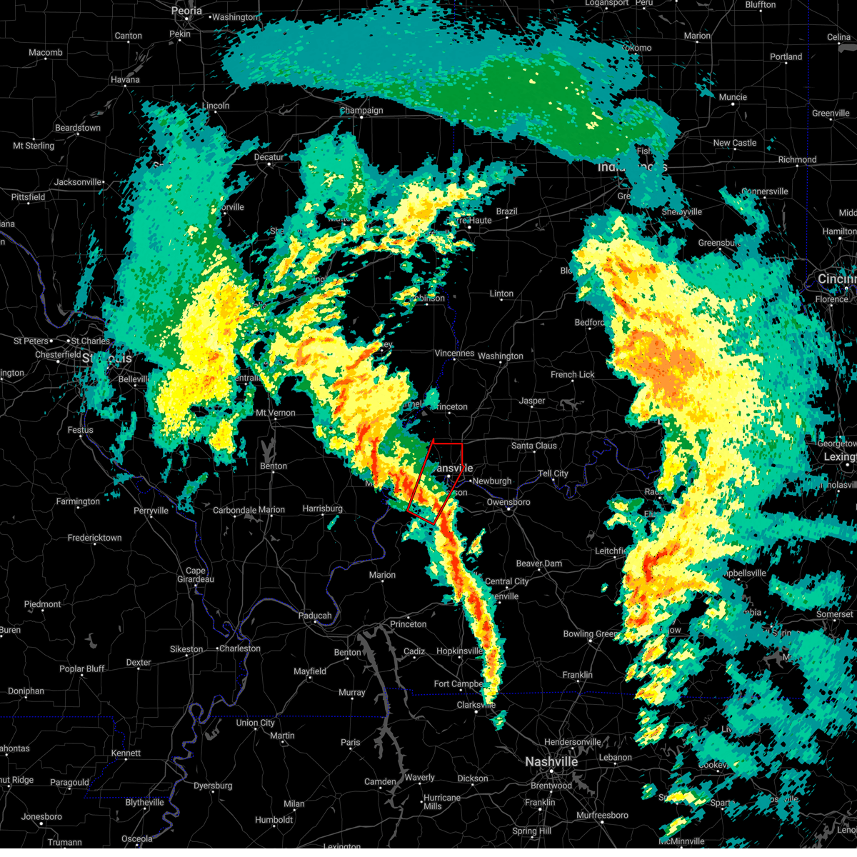 Interactive Hail Maps Hail Map for Evansville, IN