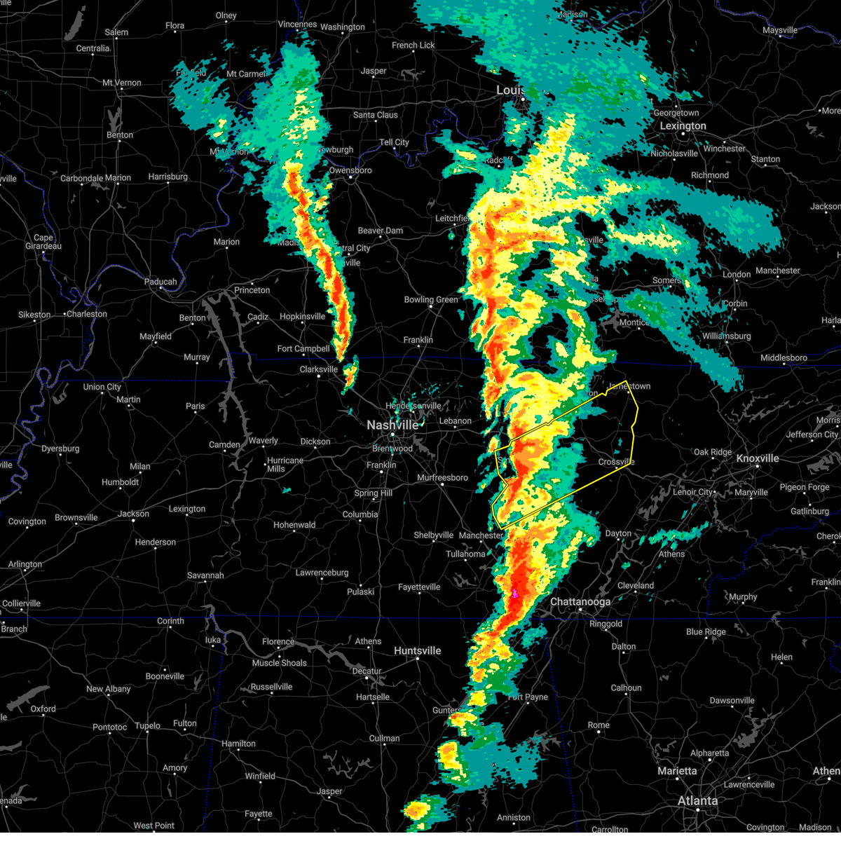Interactive Hail Maps Hail Map for Dowelltown, TN