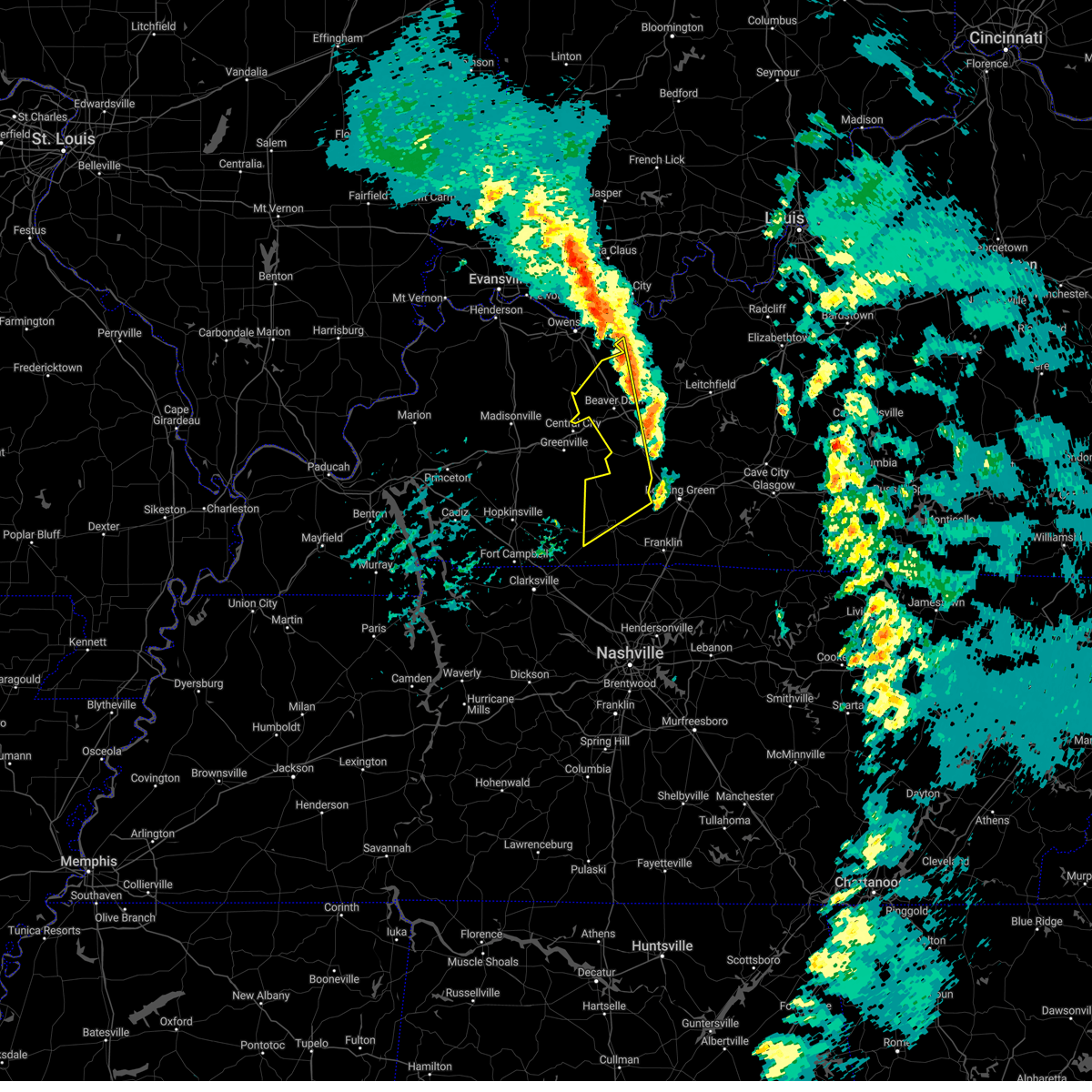 Interactive Hail Maps Hail Map for Beaver Dam, KY