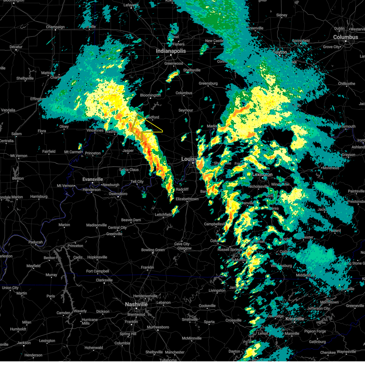 Interactive Hail Maps Hail Map for Shoals, IN