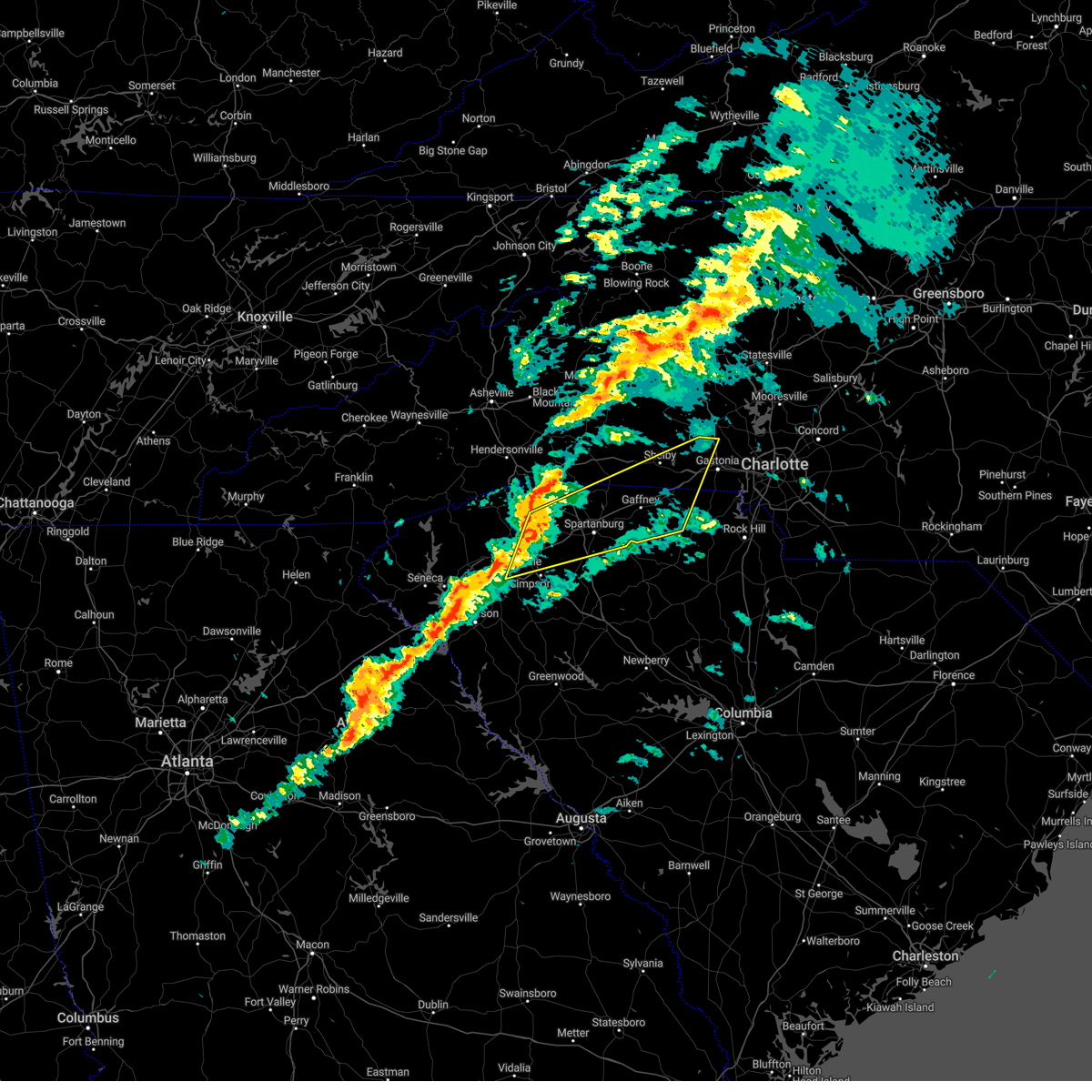 Interactive Hail Maps Hail Map for Boiling Springs, SC