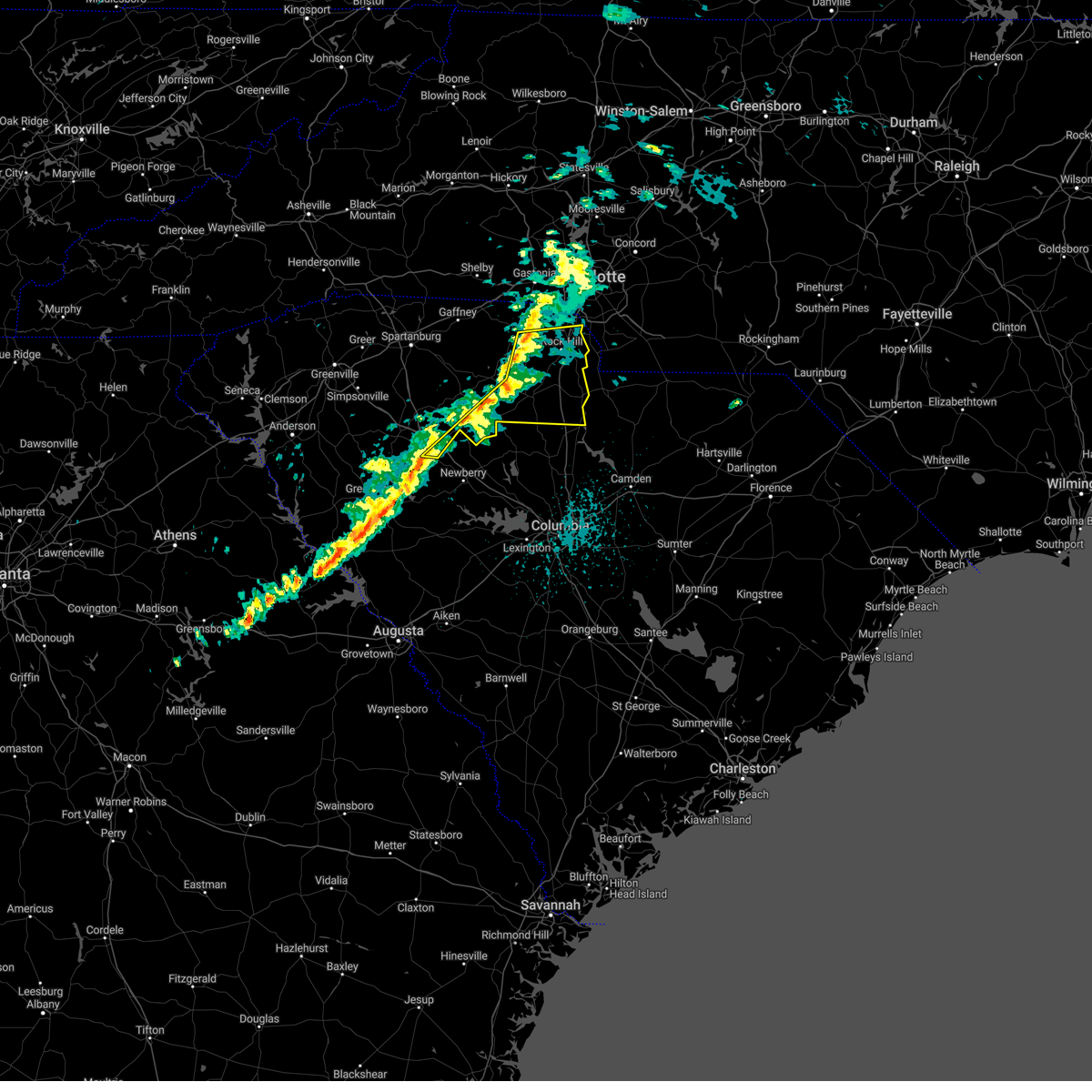 Interactive Hail Maps Hail Map for Rock Hill, SC