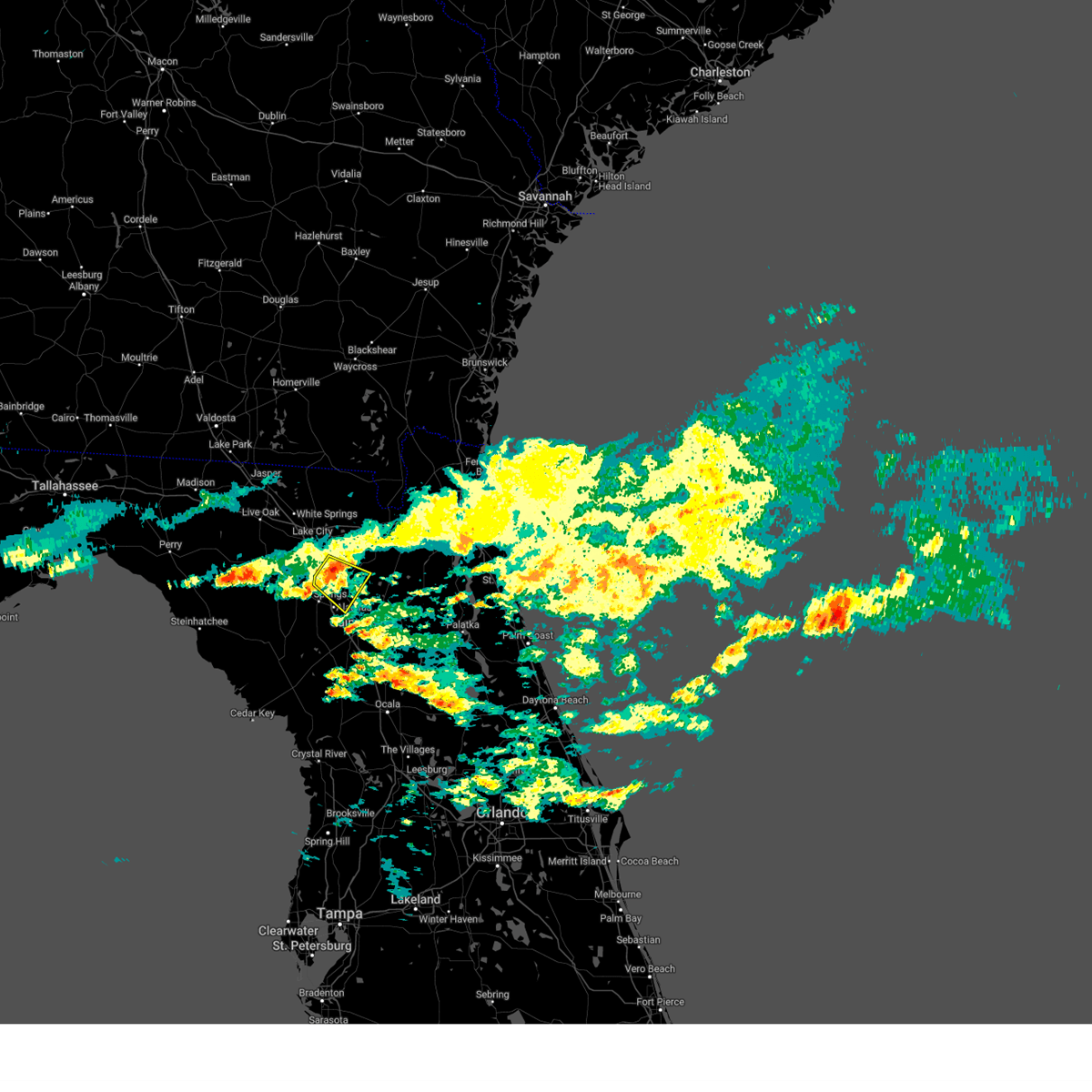 Interactive Hail Maps Hail Map for Brooker, FL