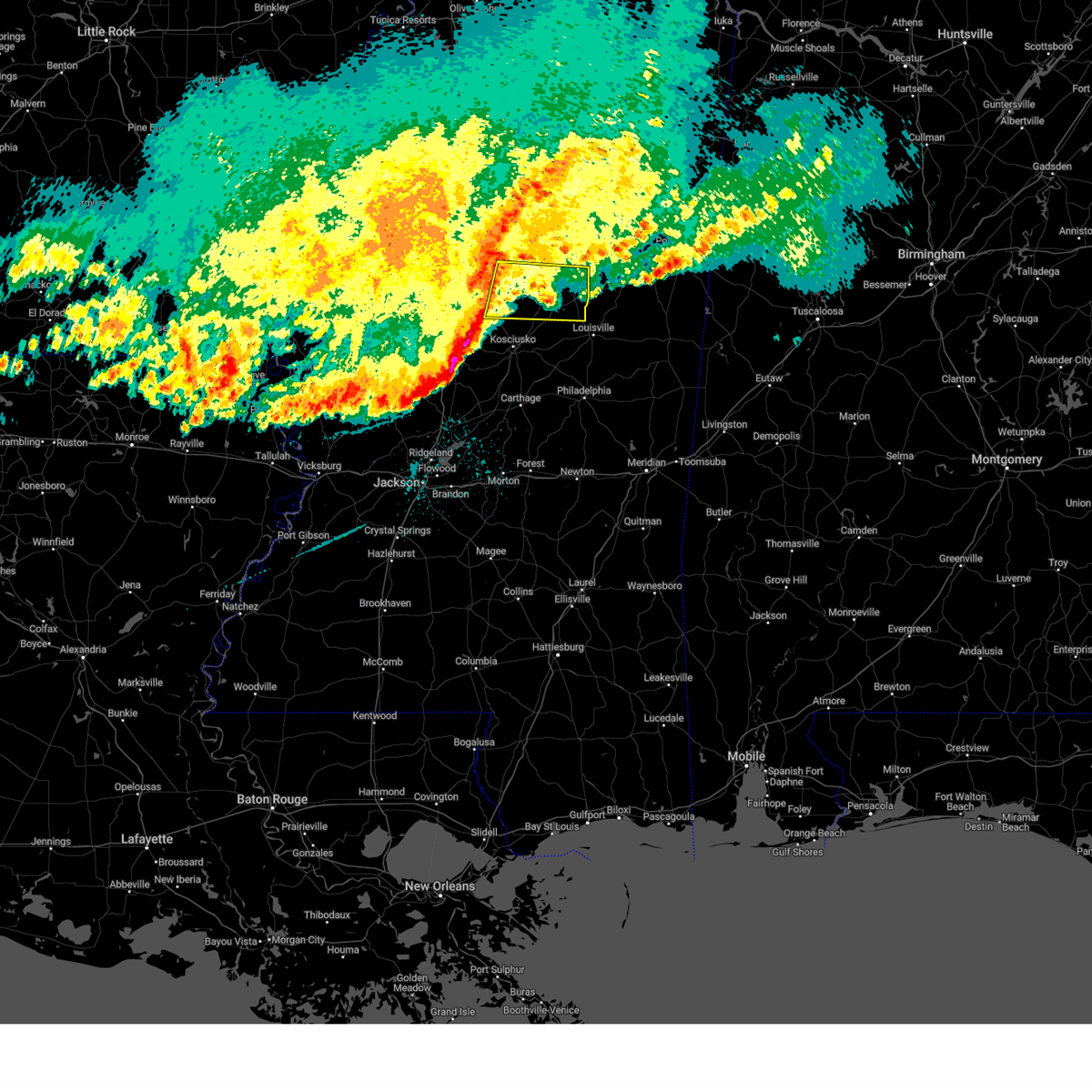 Interactive Hail Maps Hail Map for Vaiden, MS