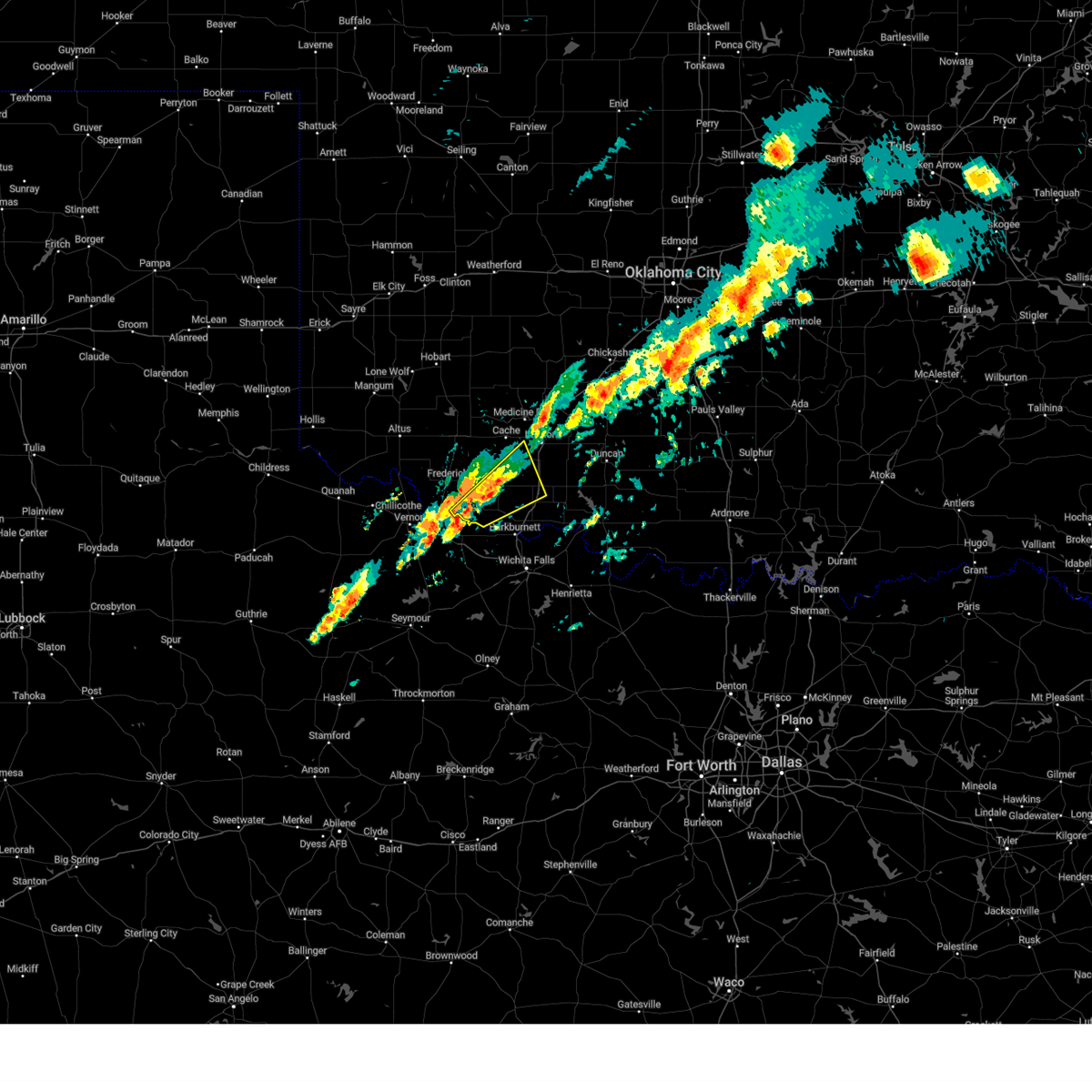 Interactive Hail Maps Hail Map for Grandfield, OK