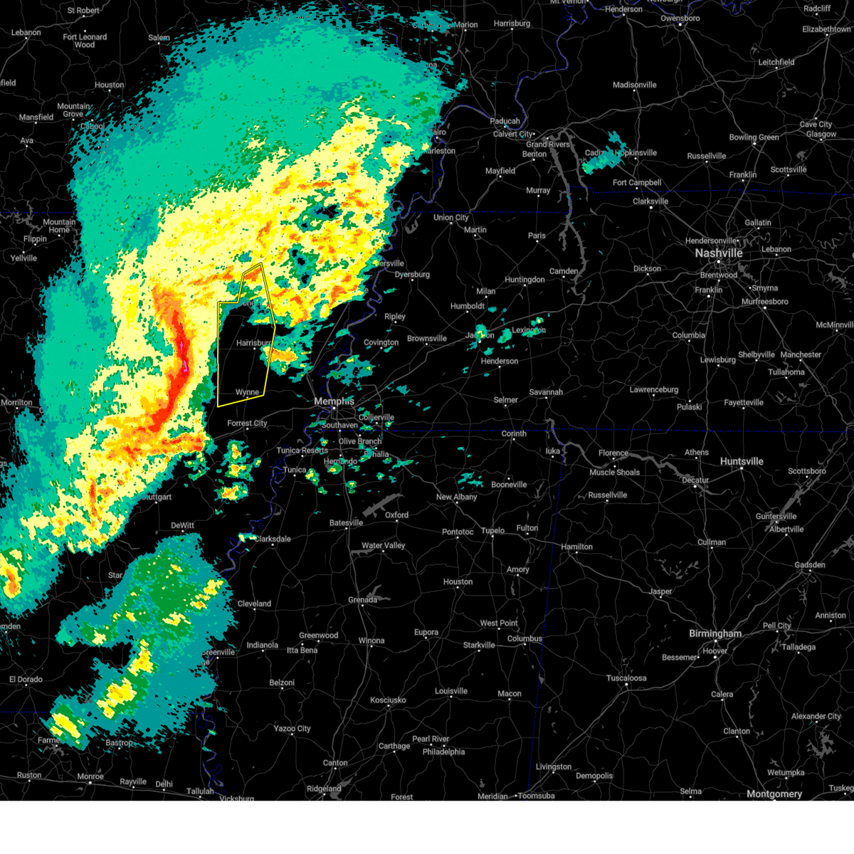 Interactive Hail Maps Hail Map for Bono, AR