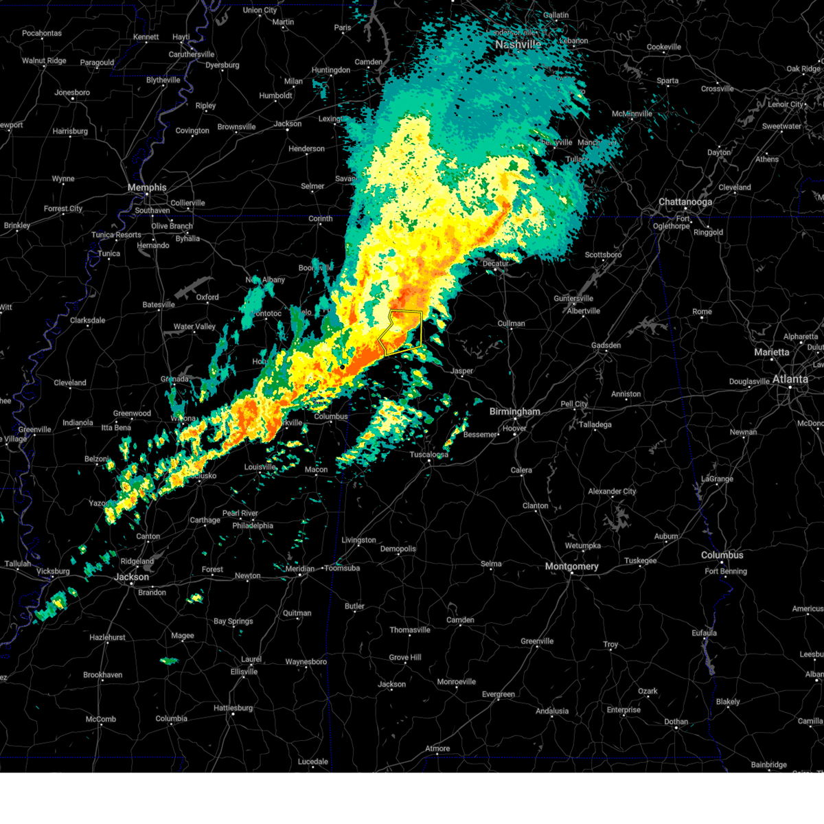 Interactive Hail Maps Hail Map for Haleyville, AL
