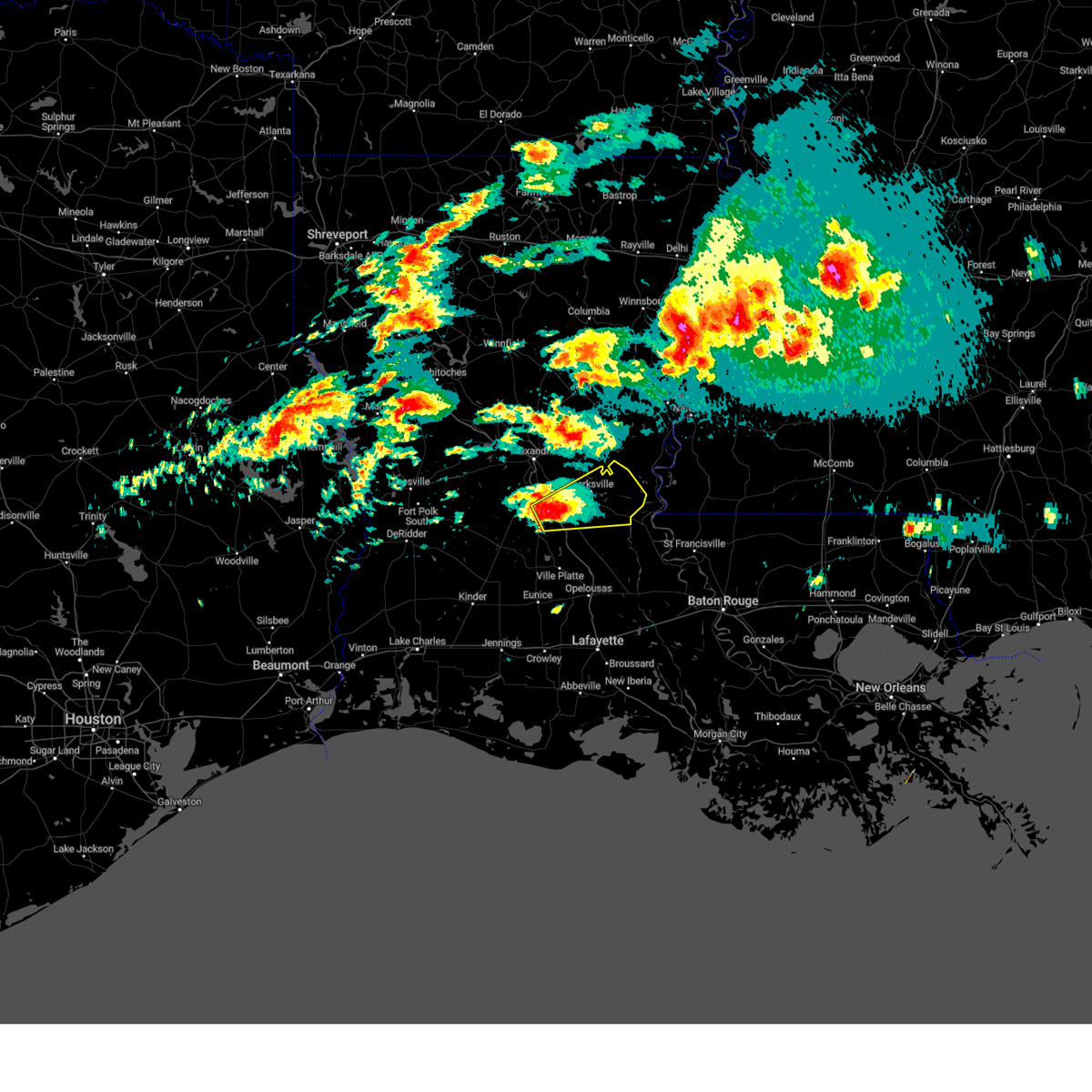 Interactive Hail Maps Hail Map for Bunkie, LA