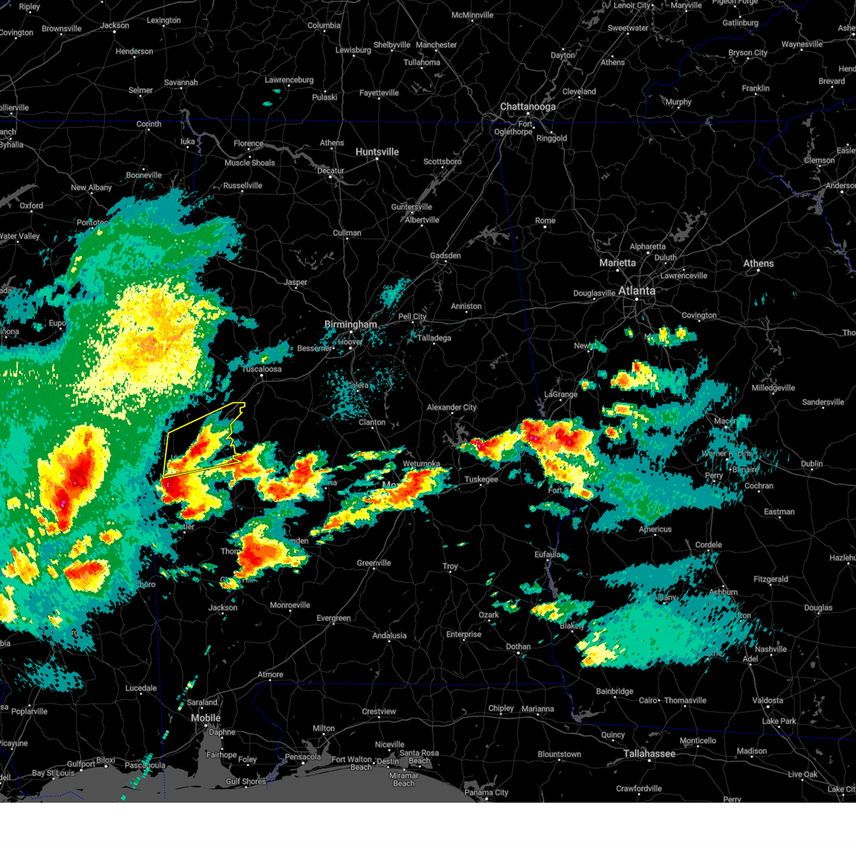 Interactive Hail Maps Hail Map for Forkland, AL