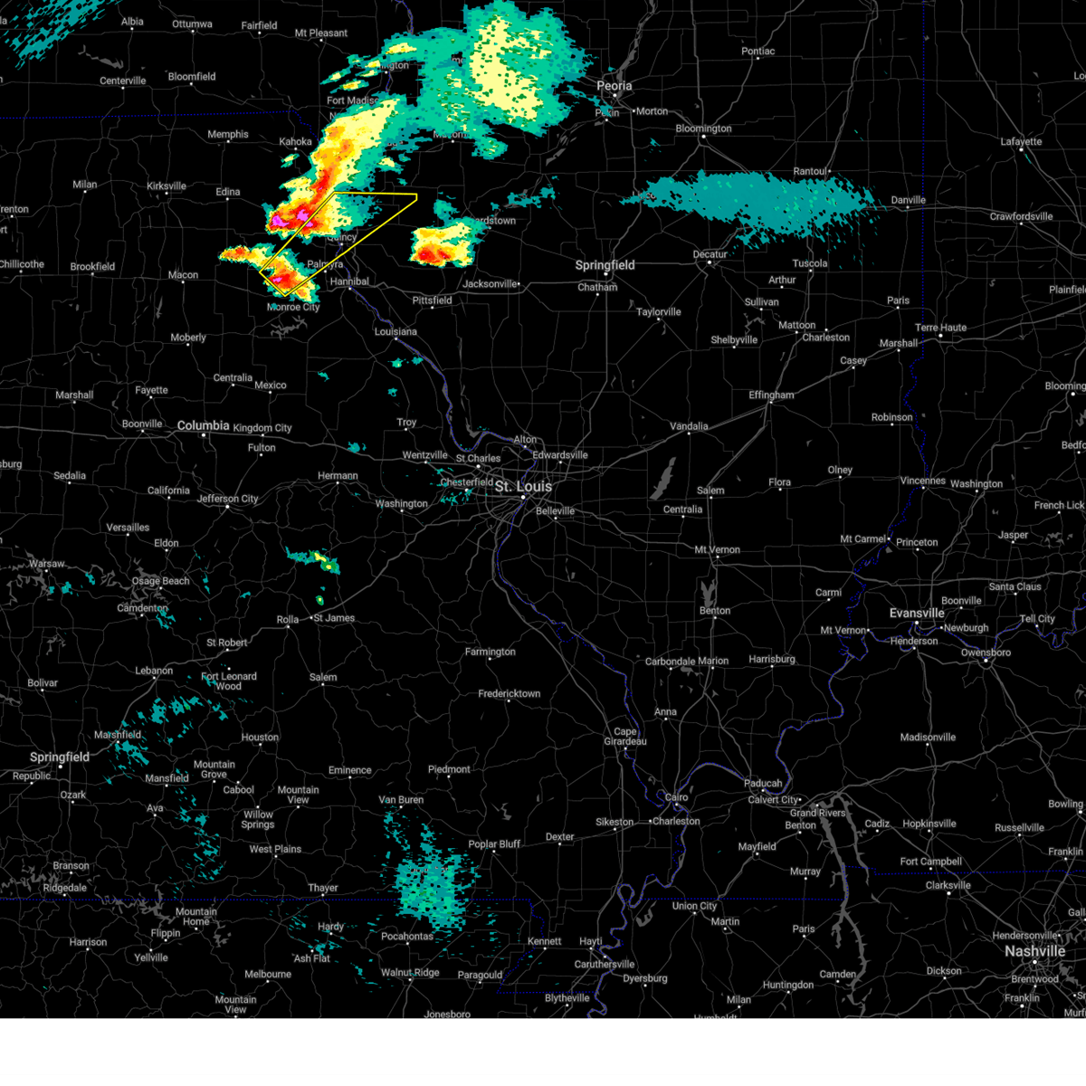 Interactive Hail Maps Hail Map for Palmyra, MO