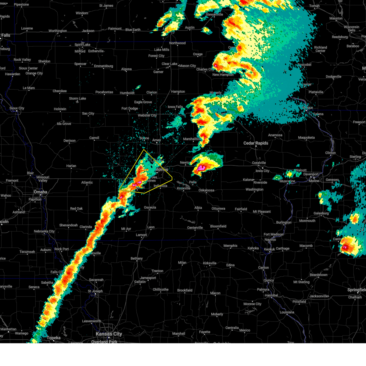 Interactive Hail Maps Hail Map for Indianola, IA