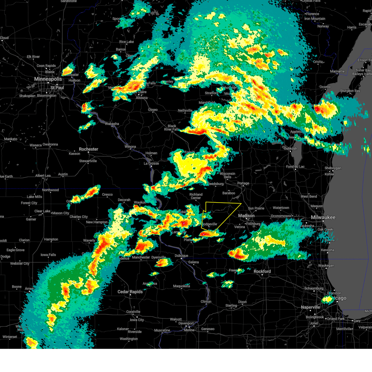 Interactive Hail Maps Hail Map for Lone Rock, WI