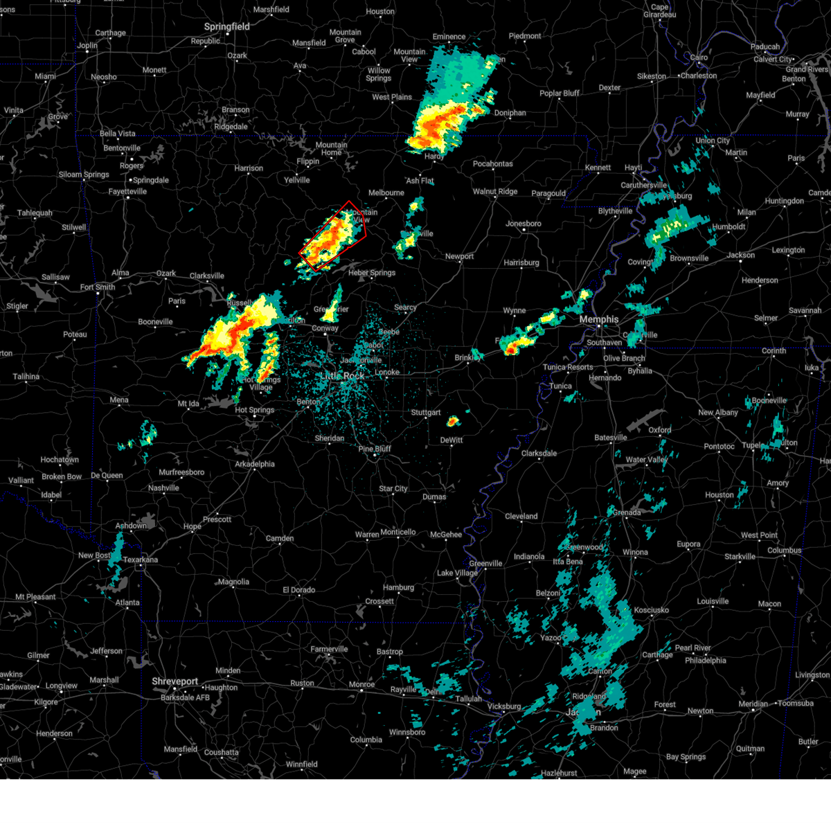 Interactive Hail Maps Hail Map for FiftySix, AR