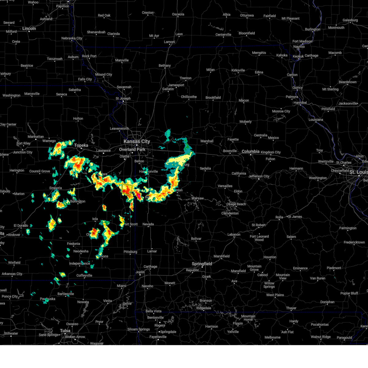 Interactive Hail Maps Hail Map for La Cygne, KS